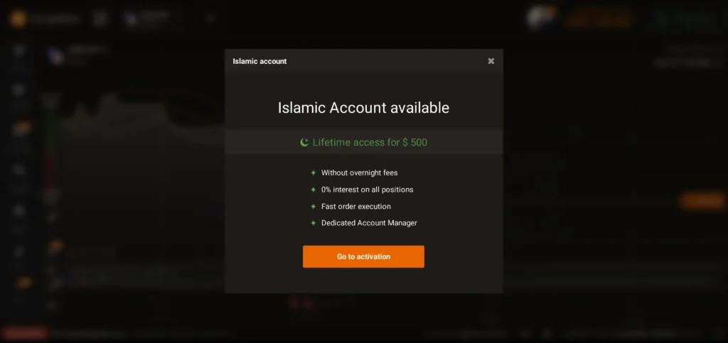IQ Option Islamic Account