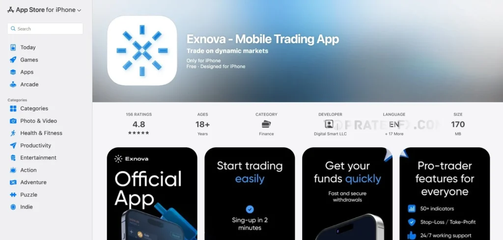 Exnova IOS App