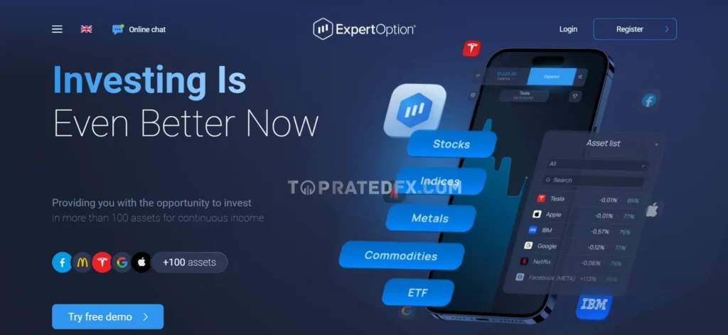 ExpertOption Homepage