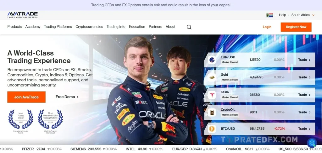 AvaTrade Homepage