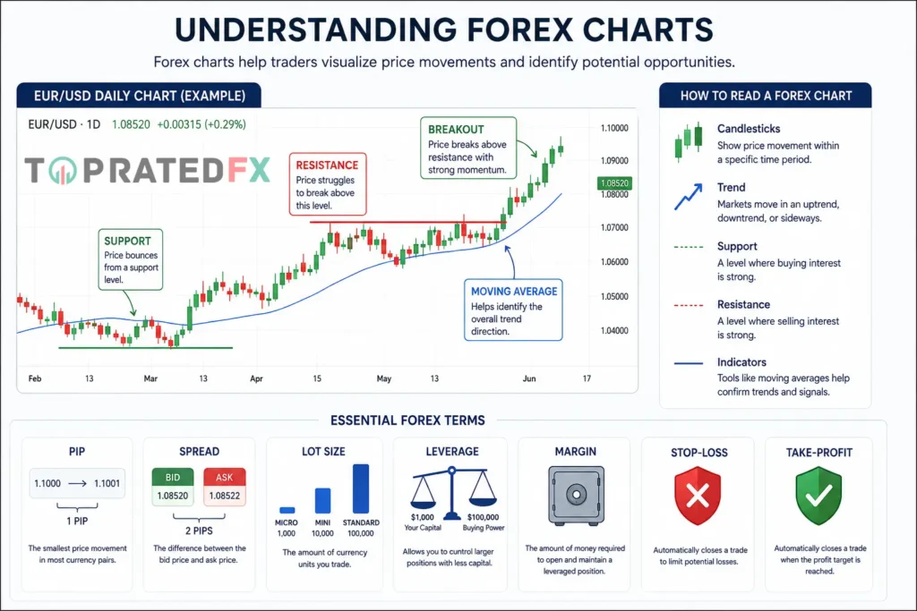 Understanding Forex Charts Infographic