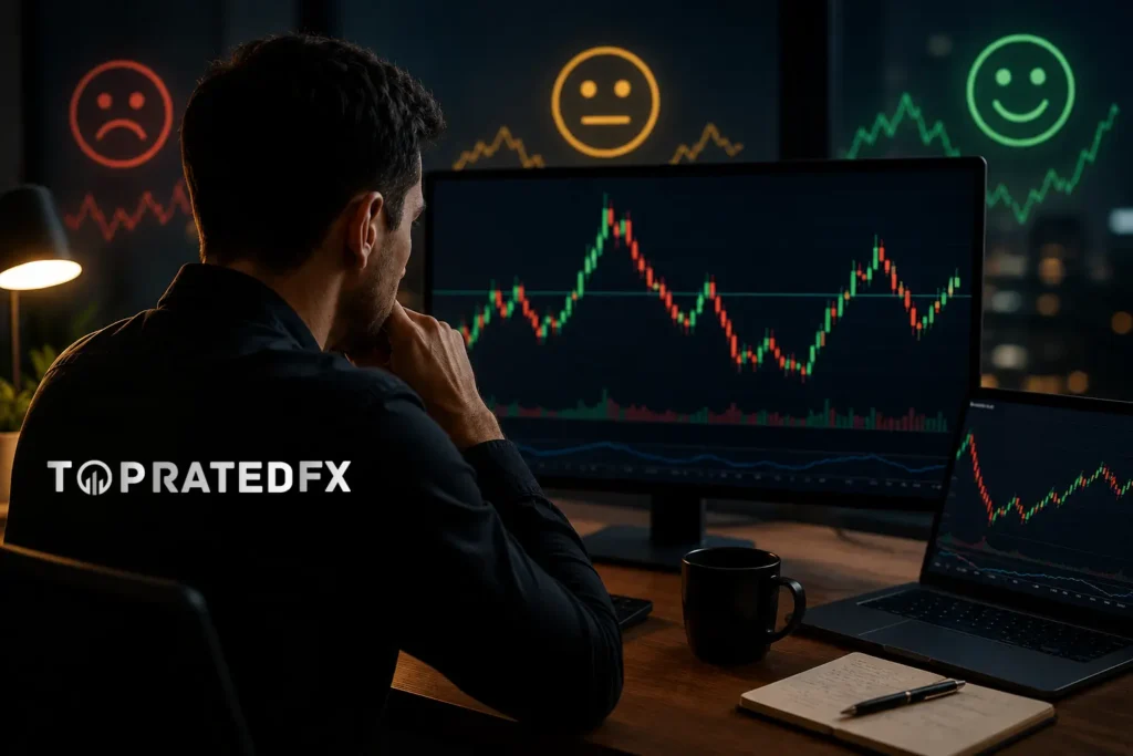 Forex trading psychology for beginners showing emotional control discipline and decision making during trading
