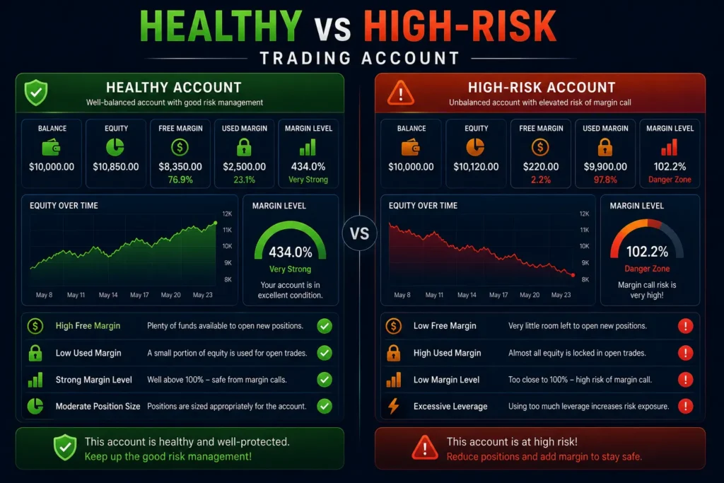 Healthy vs High-Risk Trading Account