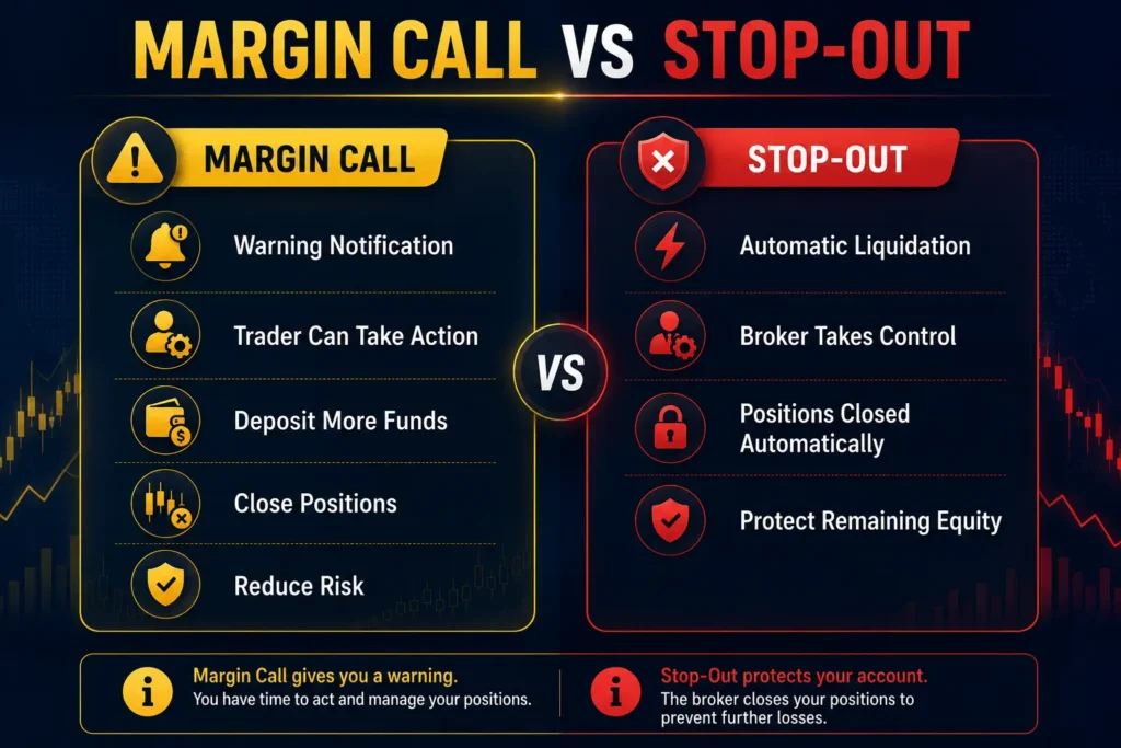 Margin call vs stop-out comparison